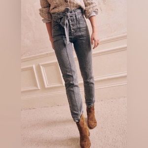 Sezane Maxime Trouser Jean in Grey EU 38 / US 6